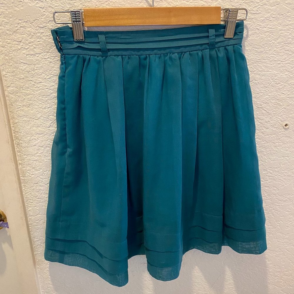 Teal A-Line Skirt